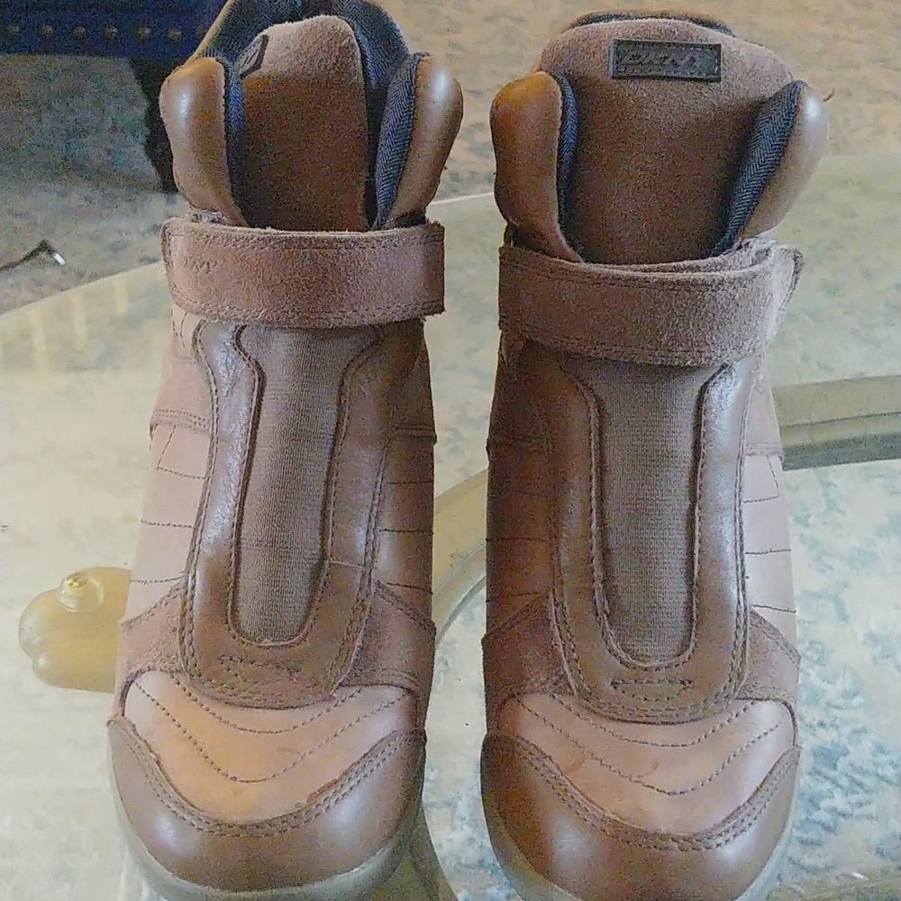 DKNY Wedge Tan Sneakers